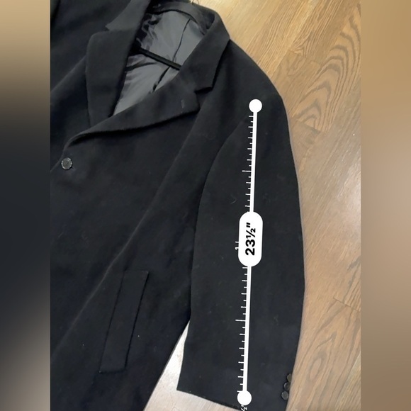 Weatherproof full length double breast peacoat Men 52 R Cashmere Black Italy - Picture 13 of 13